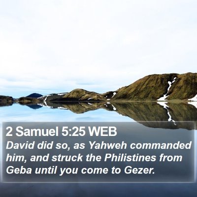 2 Samuel 5:25 WEB Bible Verse Image