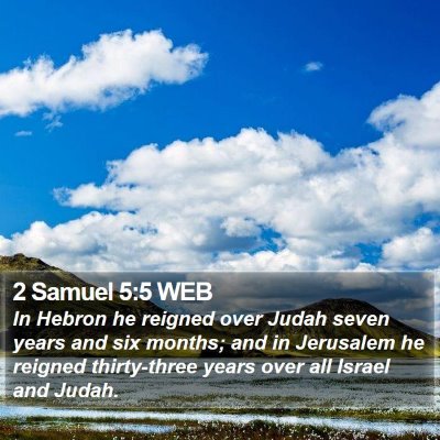 2 Samuel 5:5 WEB Bible Verse Image