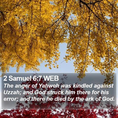 2 Samuel 6:7 WEB Bible Verse Image