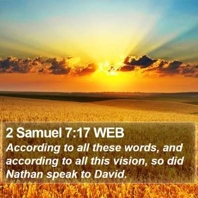 2 Samuel 7:17 WEB Bible Verse Image