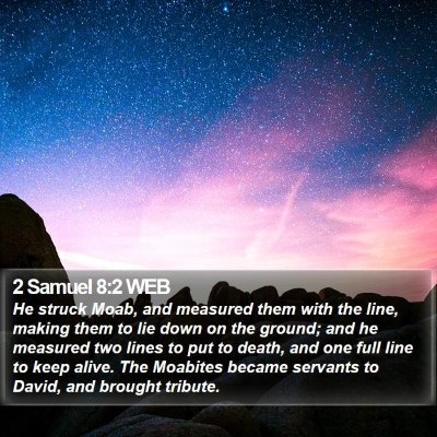 2 Samuel 8:2 WEB Bible Verse Image