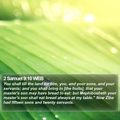 2 Samuel 9:10 WEB Bible Verse Image