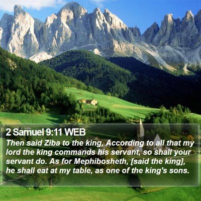 2 Samuel 9:11 WEB Bible Verse Image