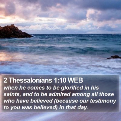 2 Thessalonians 1:10 WEB Bible Verse Image
