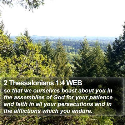 2 Thessalonians 1:4 WEB Bible Verse Image