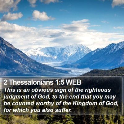2 Thessalonians 1:5 WEB Bible Verse Image