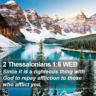 2 Thessalonians 1:6 WEB Bible Verse Image