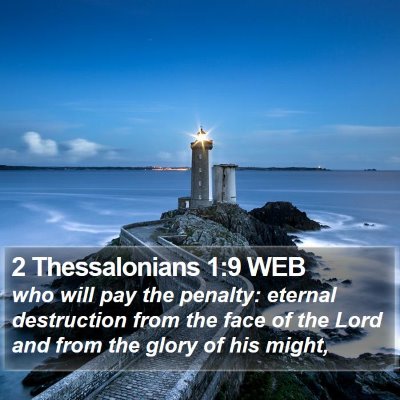 2 Thessalonians 1:9 WEB Bible Verse Image