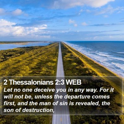 2 Thessalonians 2:3 WEB Bible Verse Image