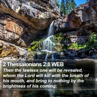 2 Thessalonians 2:8 WEB Bible Verse Image
