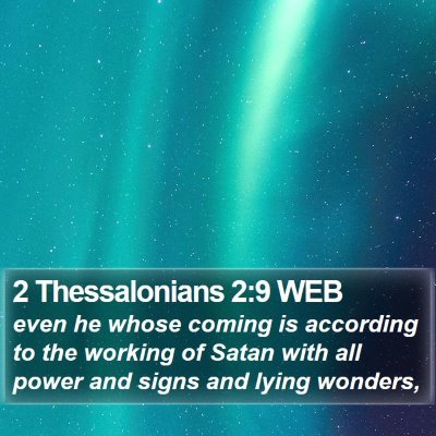 2 Thessalonians 2:9 WEB Bible Verse Image