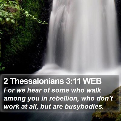 2 Thessalonians 3:11 WEB Bible Verse Image