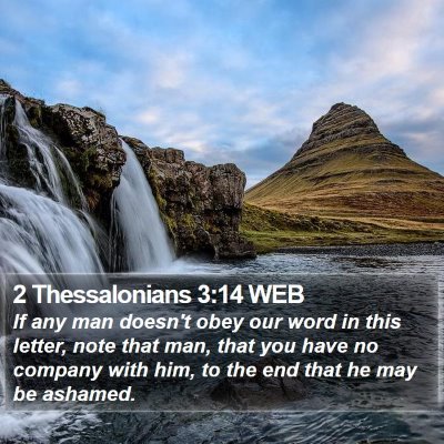 2 Thessalonians 3:14 WEB Bible Verse Image