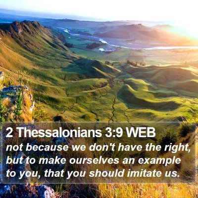2 Thessalonians 3:9 WEB Bible Verse Image
