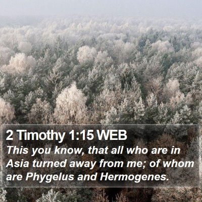 2 Timothy 1:15 WEB Bible Verse Image