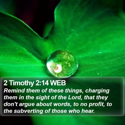2 Timothy 2:14 WEB Bible Verse Image