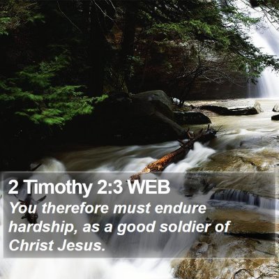 2 Timothy 2:3 WEB Bible Verse Image