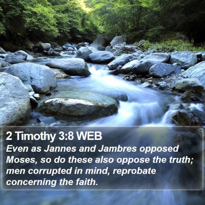 2 Timothy 3:8 WEB Bible Verse Image