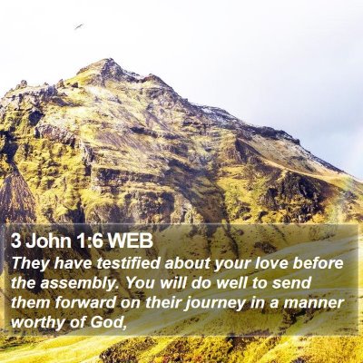 3 John 1:6 WEB Bible Verse Image