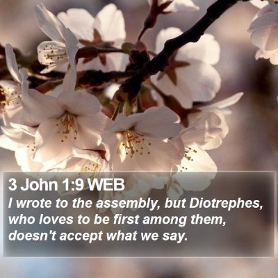 3 John 1:9 WEB Bible Verse Image