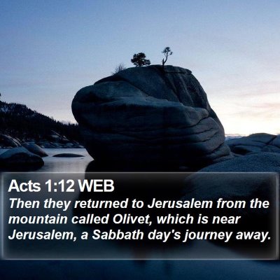 Acts 1:12 WEB Bible Verse Image