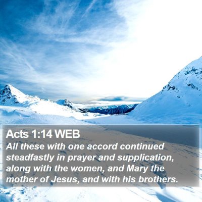 Acts 1:14 WEB Bible Verse Image