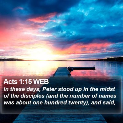 Acts 1:15 WEB Bible Verse Image