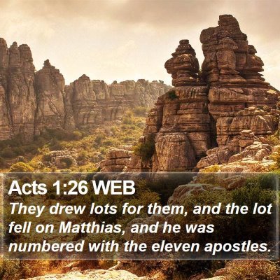 Acts 1:26 WEB Bible Verse Image