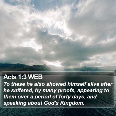 Acts 1:3 WEB Bible Verse Image