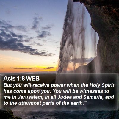 Acts 1:8 WEB Bible Verse Image