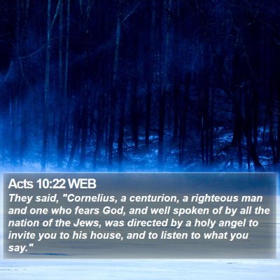 Acts 10:22 WEB Bible Verse Image