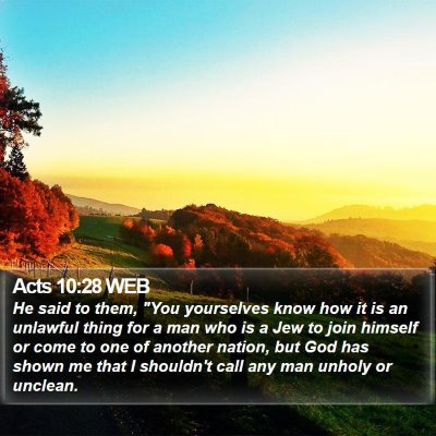 Acts 10:28 WEB Bible Verse Image