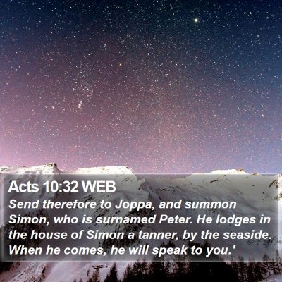 Acts 10:32 WEB Bible Verse Image