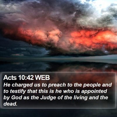 Acts 10:42 WEB Bible Verse Image