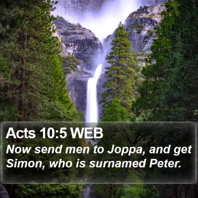 Acts 10:5 WEB Bible Verse Image