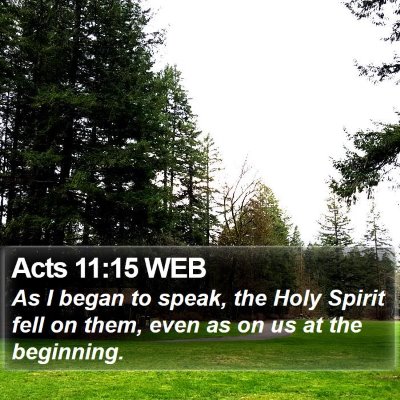 Acts 11:15 WEB Bible Verse Image