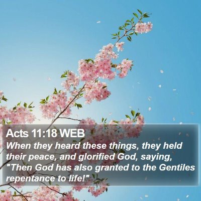 Acts 11:18 WEB Bible Verse Image