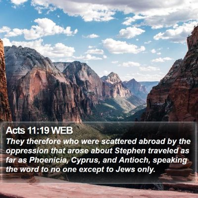 Acts 11:19 WEB Bible Verse Image