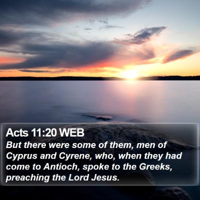 Acts 11:20 WEB Bible Verse Image