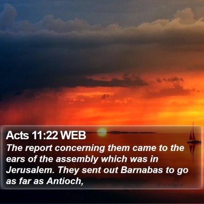 Acts 11:22 WEB Bible Verse Image