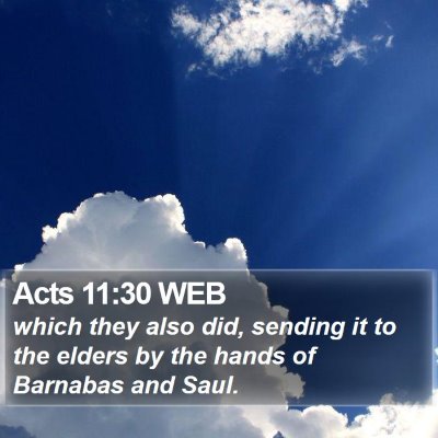 Acts 11:30 WEB Bible Verse Image