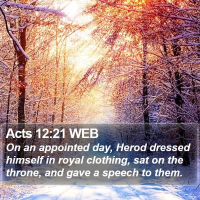 Acts 12:21 WEB Bible Verse Image