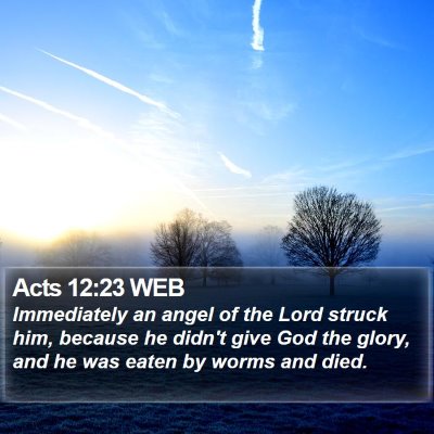 Acts 12:23 WEB Bible Verse Image