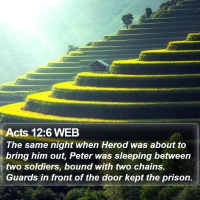 Acts 12:6 WEB Bible Verse Image