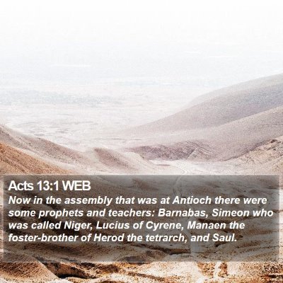 Acts 13:1 WEB Bible Verse Image