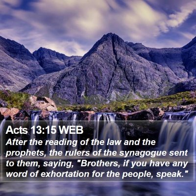 Acts 13:15 WEB Bible Verse Image