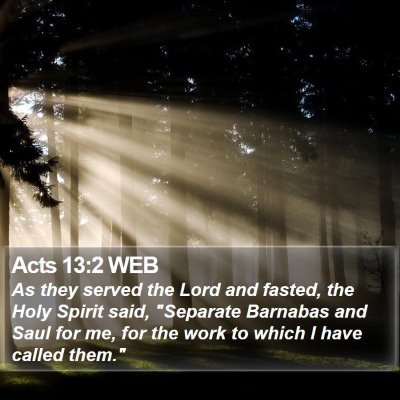 Acts 13:2 WEB Bible Verse Image