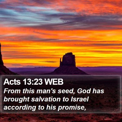 Acts 13:23 WEB Bible Verse Image