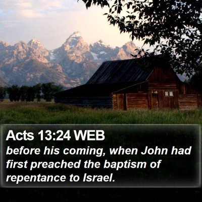 Acts 13:24 WEB Bible Verse Image