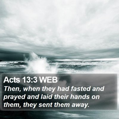 Acts 13:3 WEB Bible Verse Image
